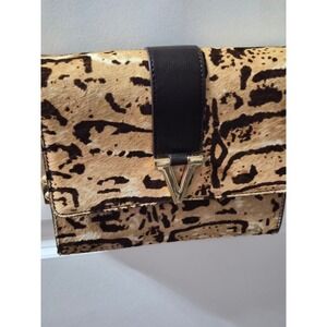 Vince Camuto Leopard Print Calf Hair Gold Chain Shoulder Bag